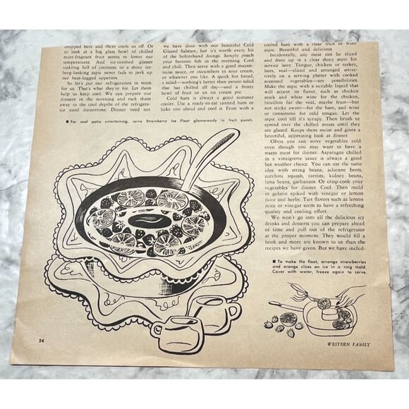 Northern Waxtex Vintage Print Ad 1950s Heavy Wax Paper Kitchen Wall Art Decor - Picture 3 of 7